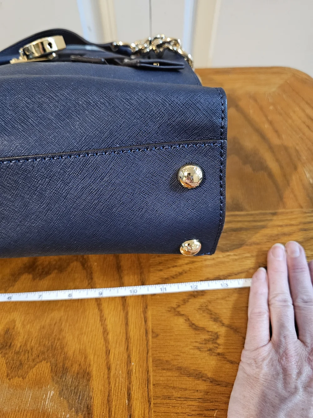 Michael Kors Navy Saffiano Leather Satchel